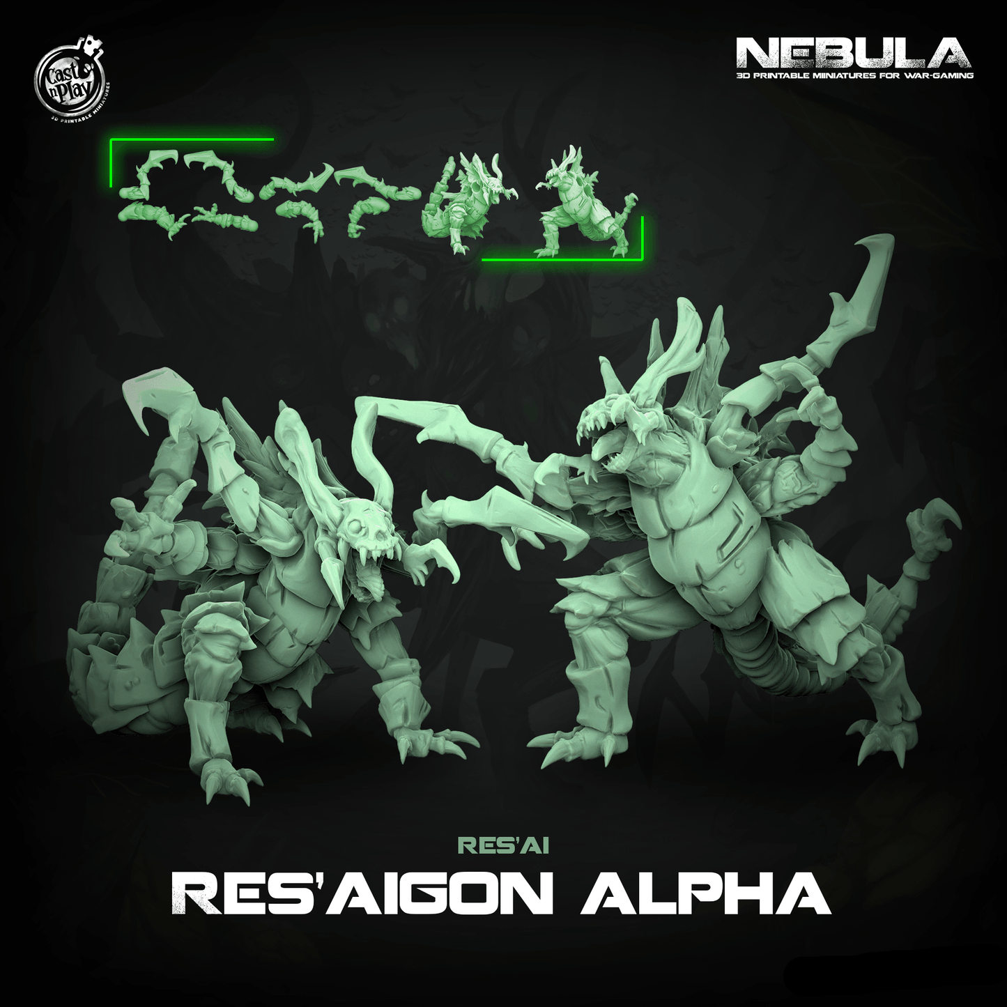 3D Printed Cast n Play Resaigon Alpha Nebula Origins 28mm 32mm D&D