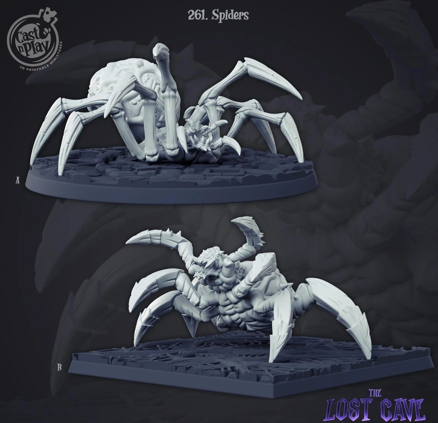 3D Printed Cast n Play Spiders Set 28mm 32mm D&D