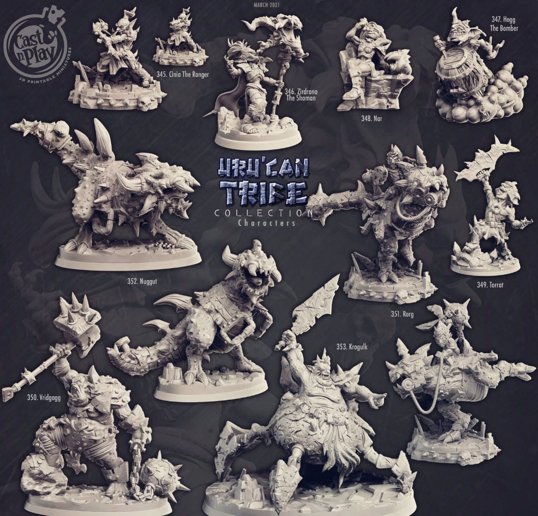 3D Printed Cast n Play Uru Can Tribe - Cinia The Ranger 28mm 32mm D&D