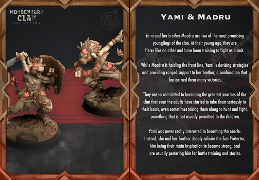 3D Printed Cast n Play Yami and Maadru Woodenhorn Clan 28mm 32mm D&D