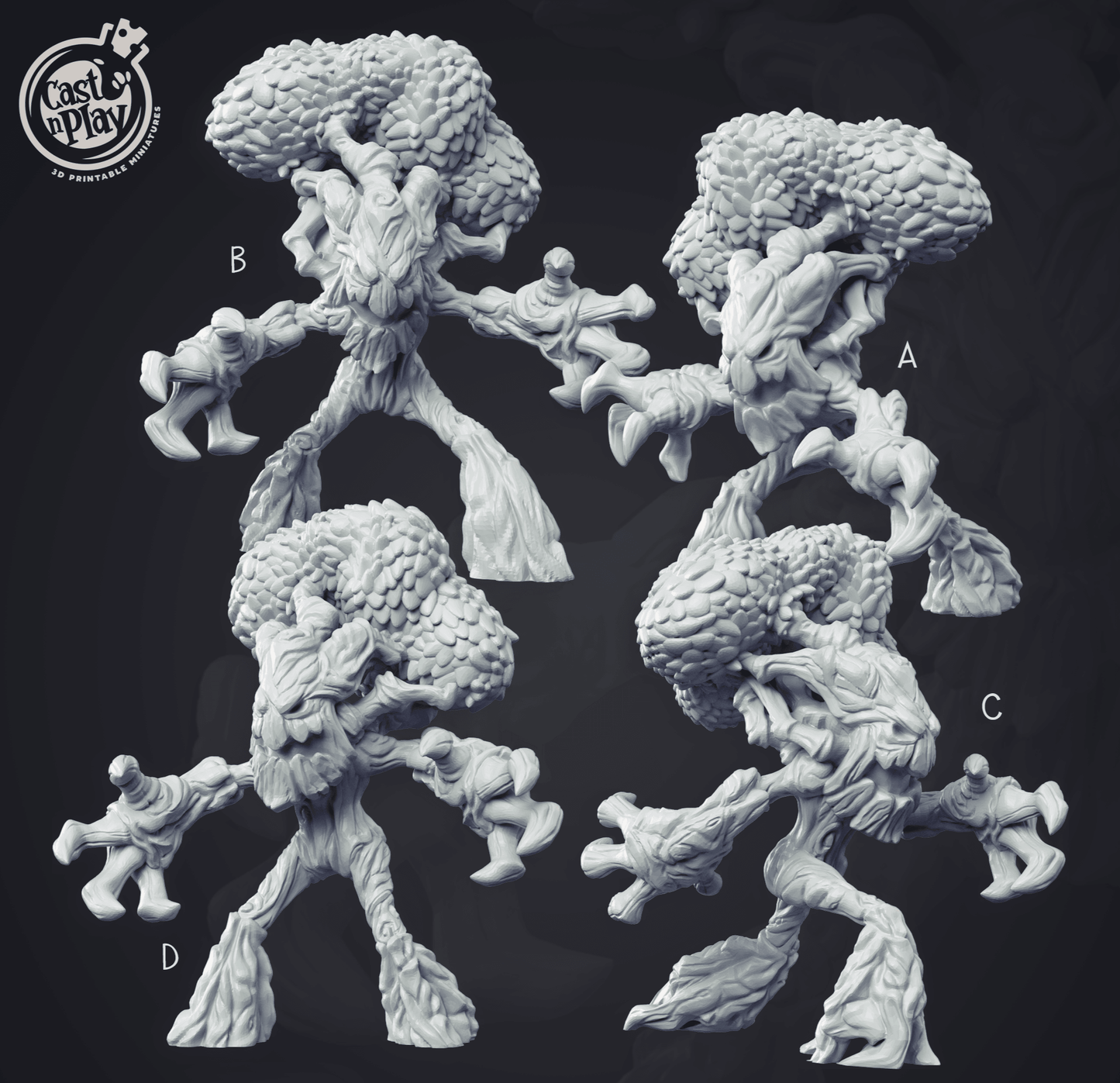 3D Printed Cast n Play - Young Ents Set 28mm 32mm D&D
