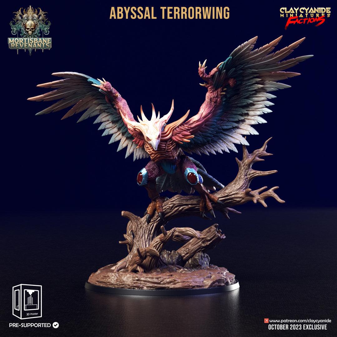 3D Printed Clay Cyanide Abyssal Terrorwing Mortisbane Revenants 28 32 mm D&D