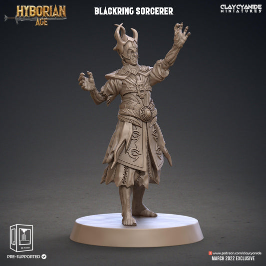 3D Printed Clay Cyanide Blackring Sorcerers Set Hyborean Age 28mm -32mm Ragnarok D&D