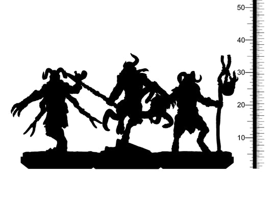 3D Printed Clay Cyanide Cursed Satyrs Wrath of Gods Ragnarok D&D