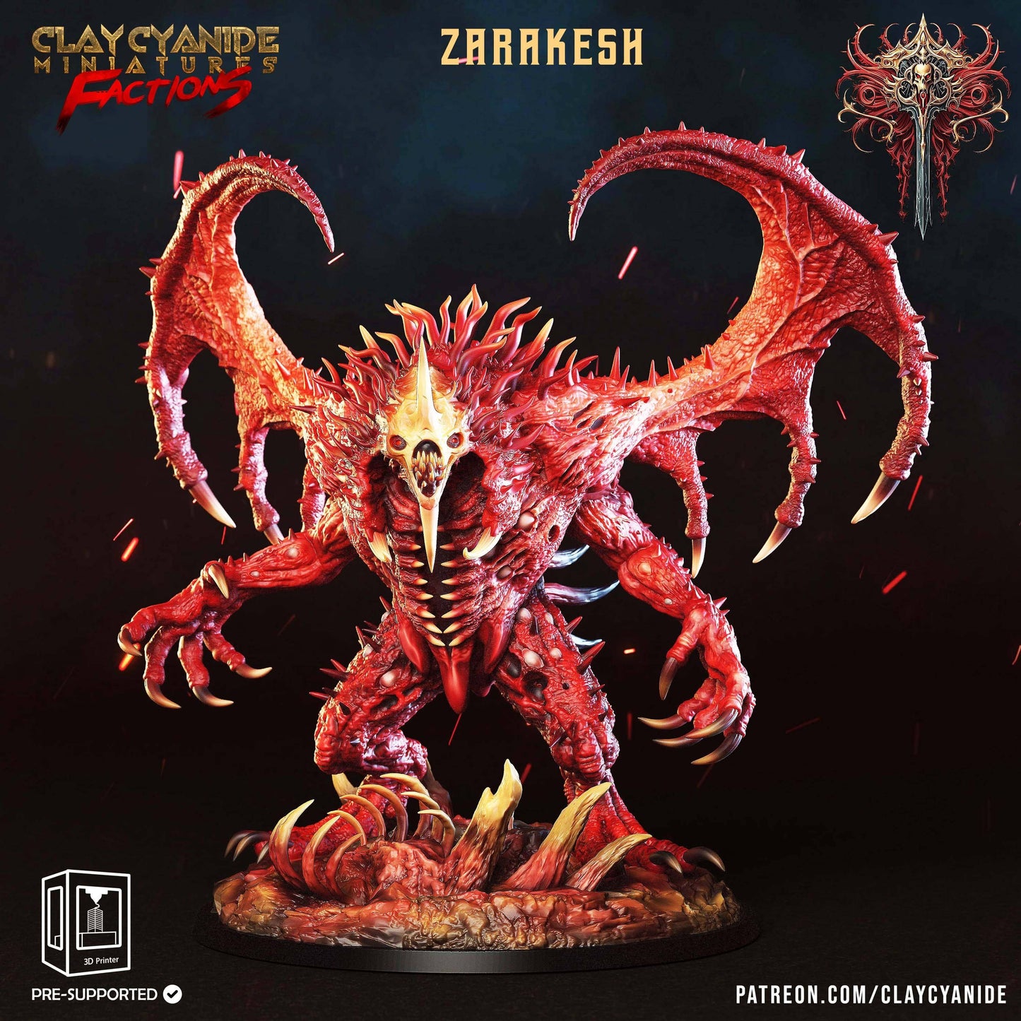 3D Printed Clay Cyanide Dreadbloods Factions Tribes 28 32 mm D&D