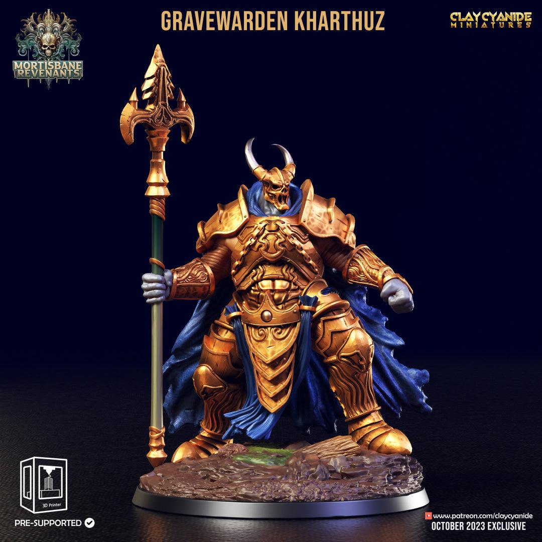 3D Printed Clay Cyanide Gravewarden Kharthuz Mortisbane Revenants 28 32 mm D&D