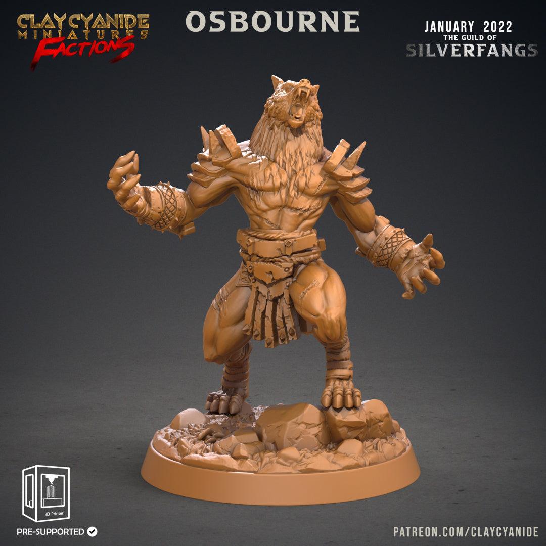 3D Printed Clay Cyanide Silverfangs Guild Werewolf Fox Tribes Factions Ragnarok D&D