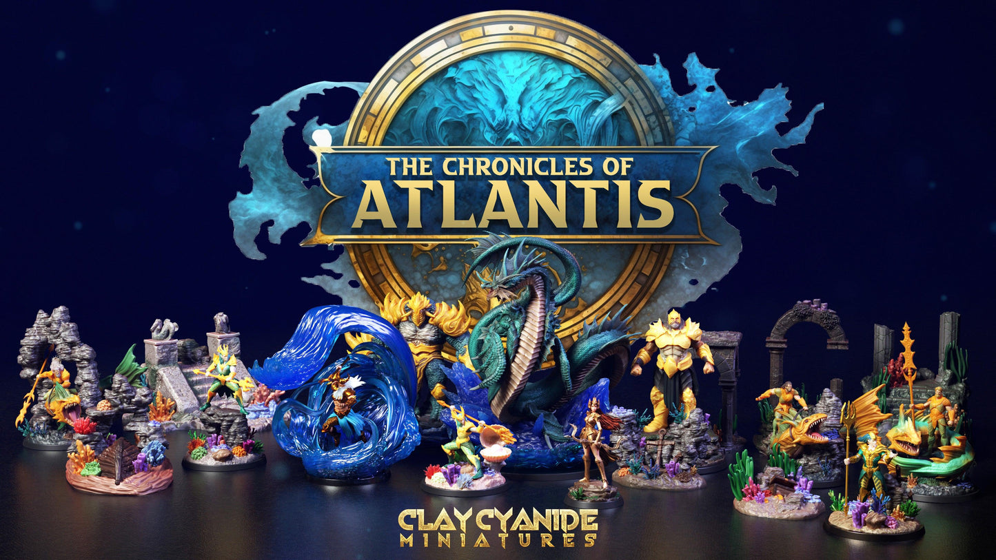 3D Printed Clay Cyanide Water Berserker The Chronicles of Atlantis 28 32 mm D&D