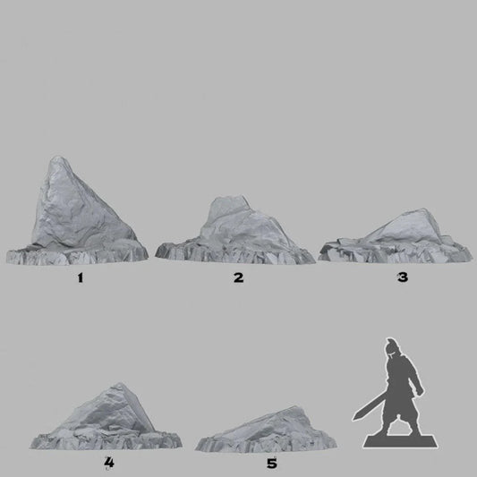 3D Printed Fantastic Plants and Rocks Agamot's Stones 28mm - 32mm D&D Wargaming