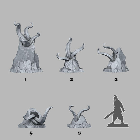 3D Printed Fantastic Plants and Rocks Alien Mars Stones 28mm - 32mm D&D Wargaming
