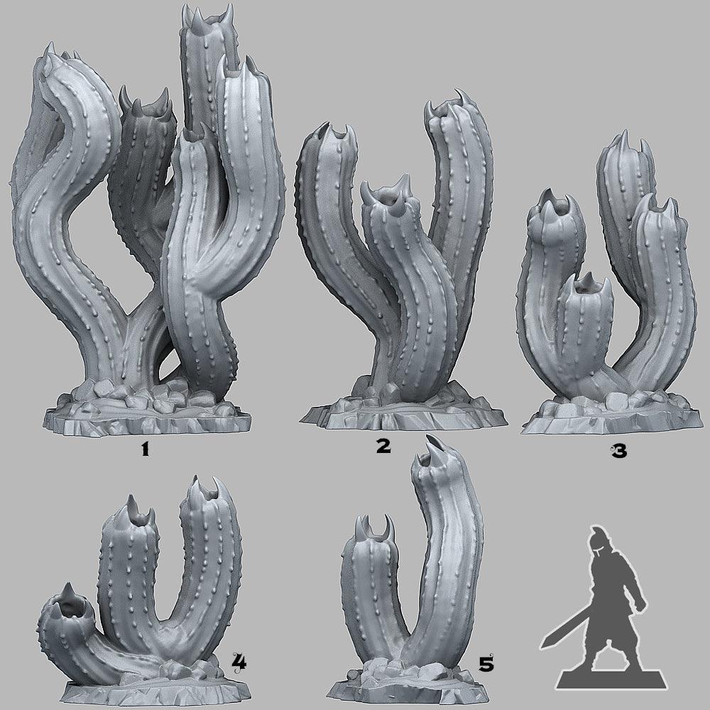 3D Printed Fantastic Plants and Rocks Carnivorous Cactus 28mm - 32mm D&D Wargaming
