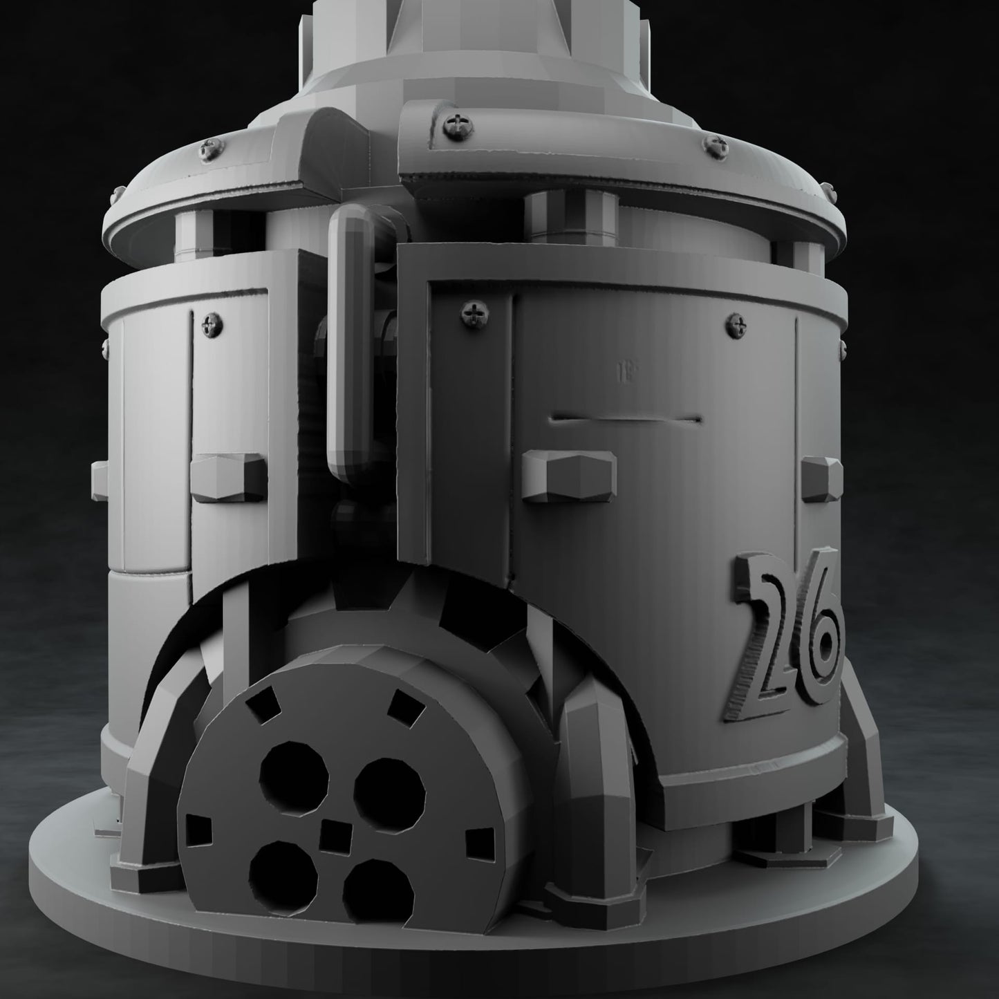 3D Printed Nafarrate Plasma Module Space Orcs 28 32 mm D&D