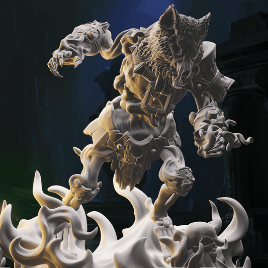3D Printed Nafarrate Skeletons Army Skeletal Werewolf Set 28mm 32mm D&D