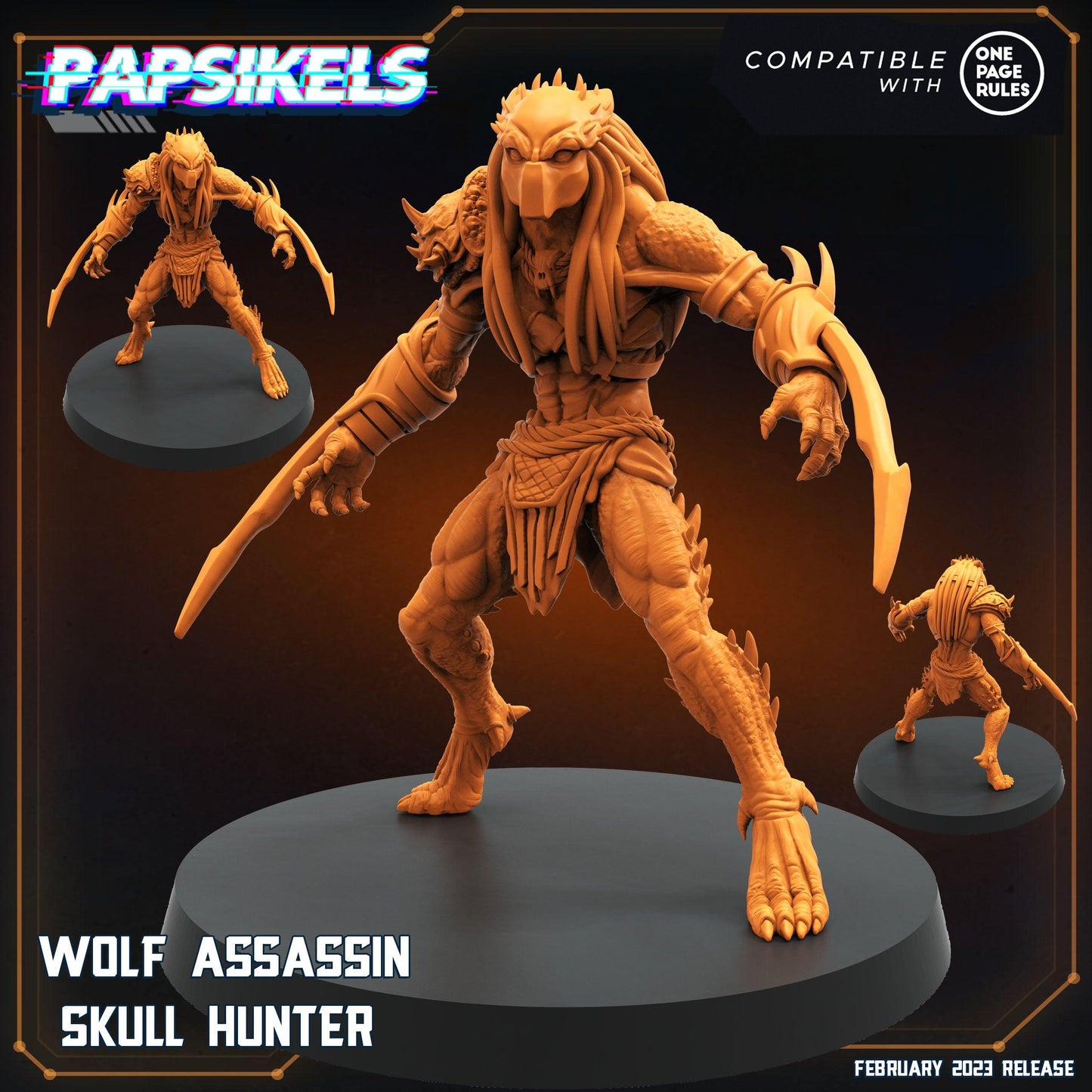 3D Printed Papsikels Assassin Skull Hunters Set 28mm 32mm