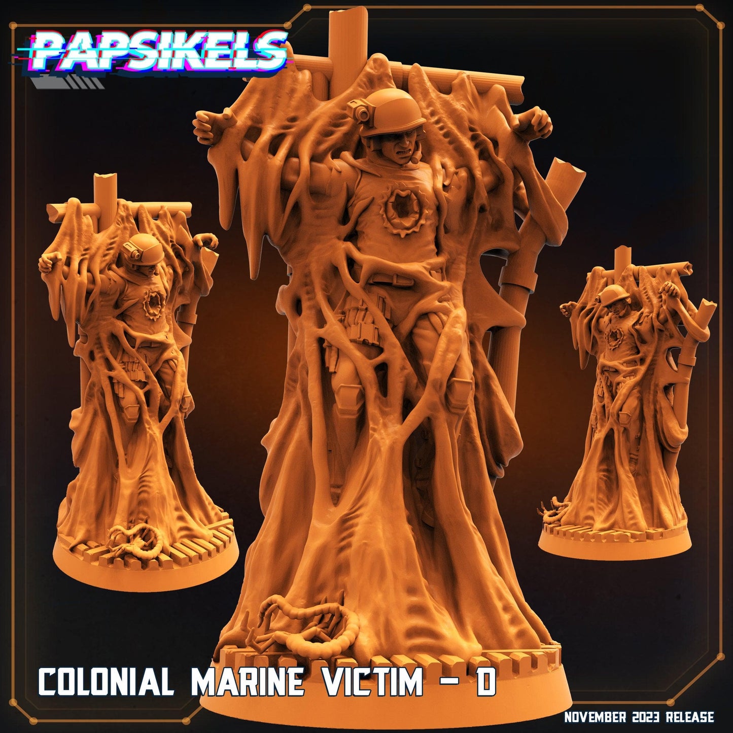3D Printed Papsikels Colonial Marine Victim Set 28mm 32mm