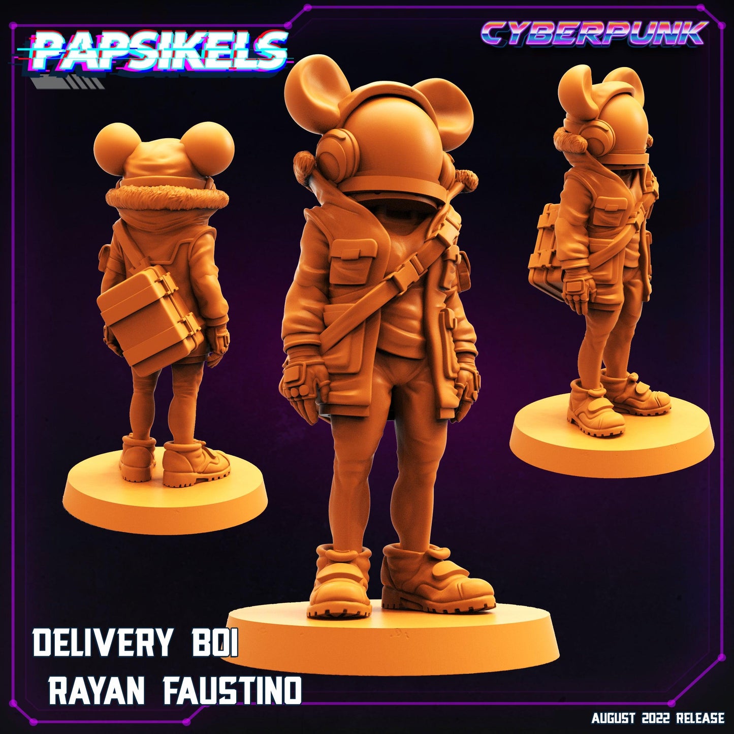 3D Printed Papsikels Cyberpunk Sci-Fi Cyber Delivery Set - 28mm 32mm