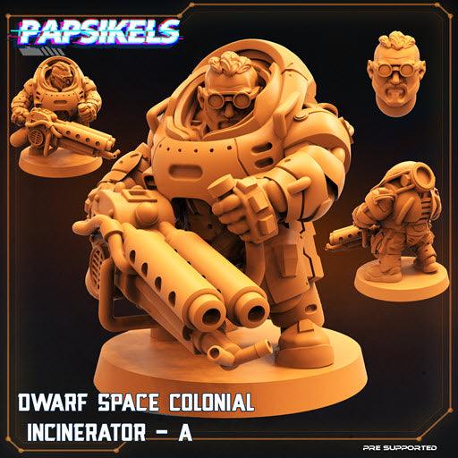 3D Printed Papsikels Cyberpunk Sci-Fi Dwarf Space Colonial Set - 28mm 32mm