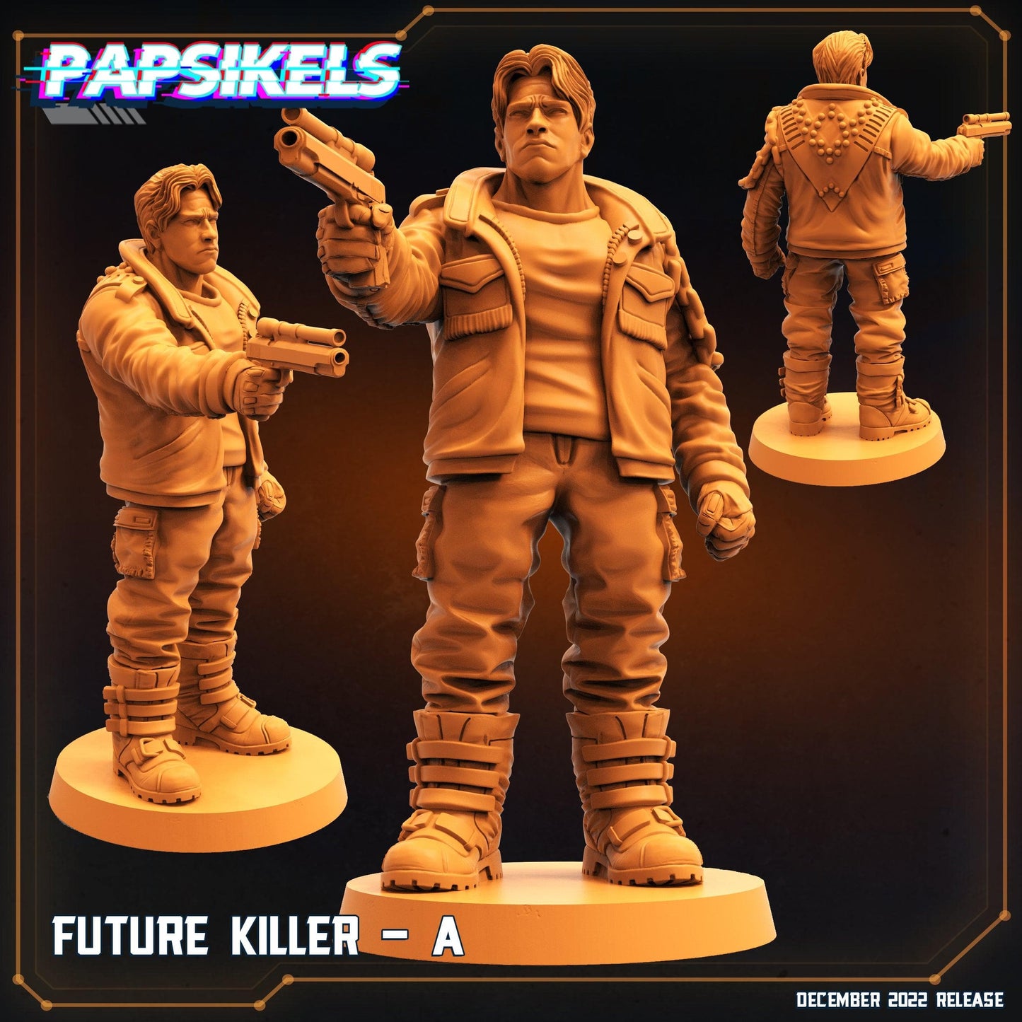 3D Printed Papsikels Cyberpunk Sci-Fi Future Killer A 28mm 32mm