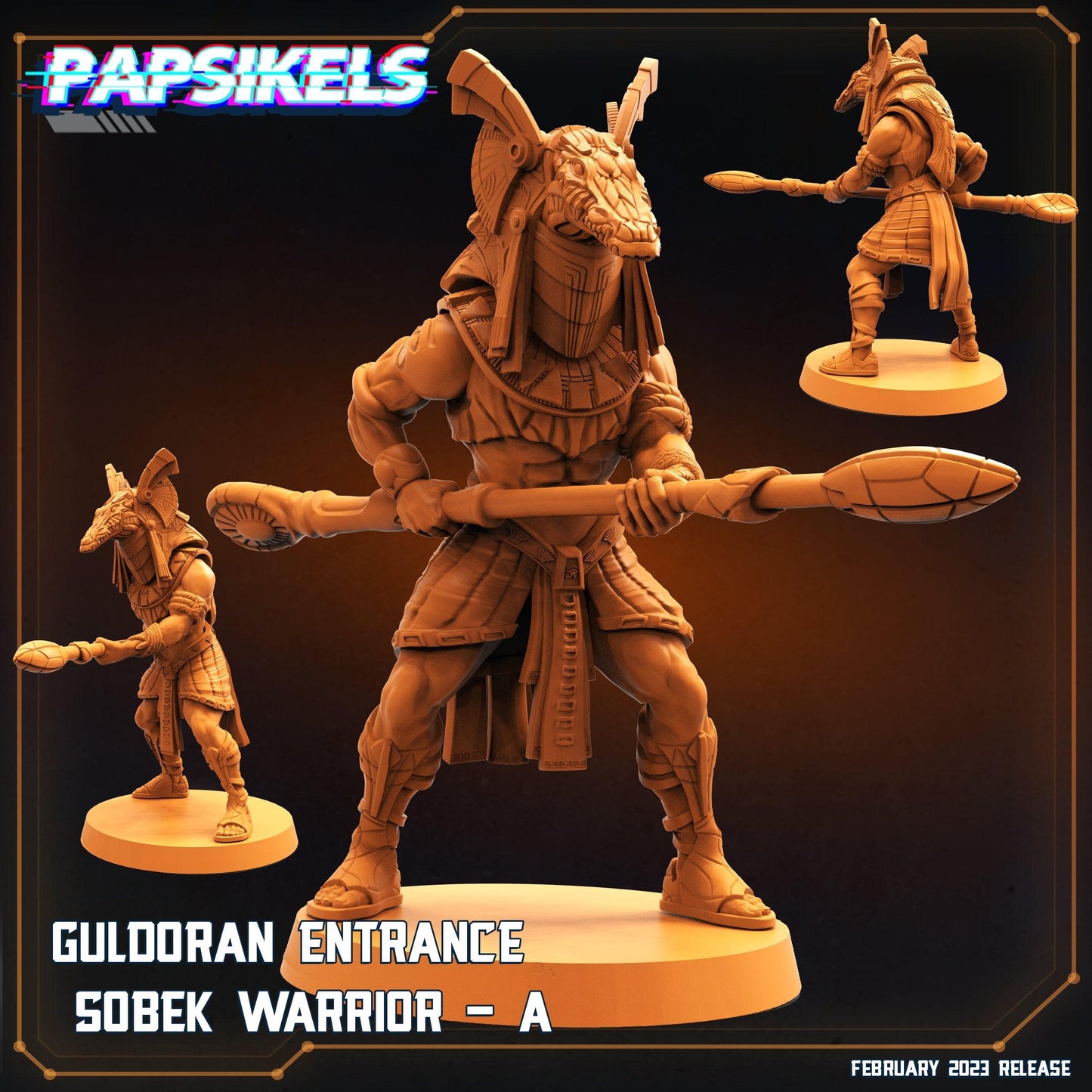 3D Printed Papsikels Cyberpunk Sci-Fi - Guldoran Entrance Warrior Set - Star Entrance 28mm 32mm