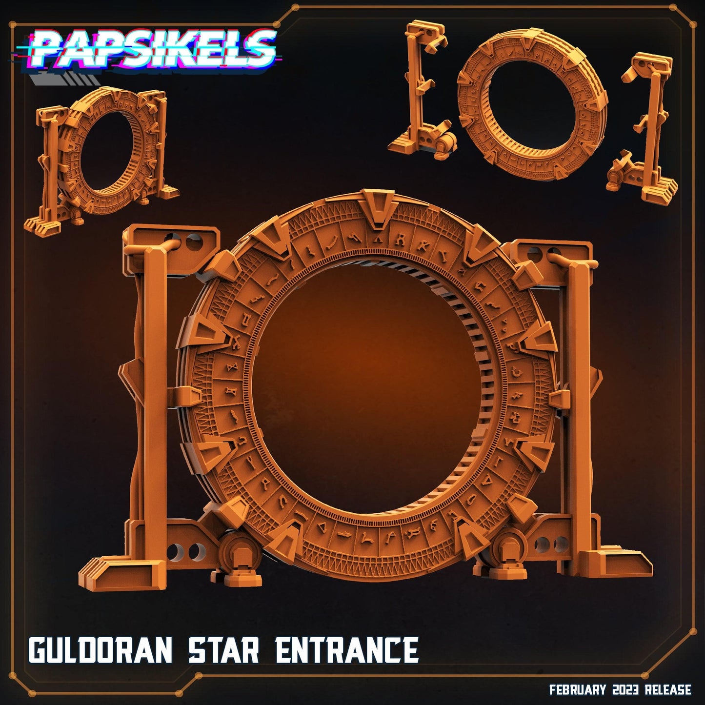 3D Printed Papsikels Cyberpunk Sci-Fi - Guldoran Star Entrance - 28mm 32mm
