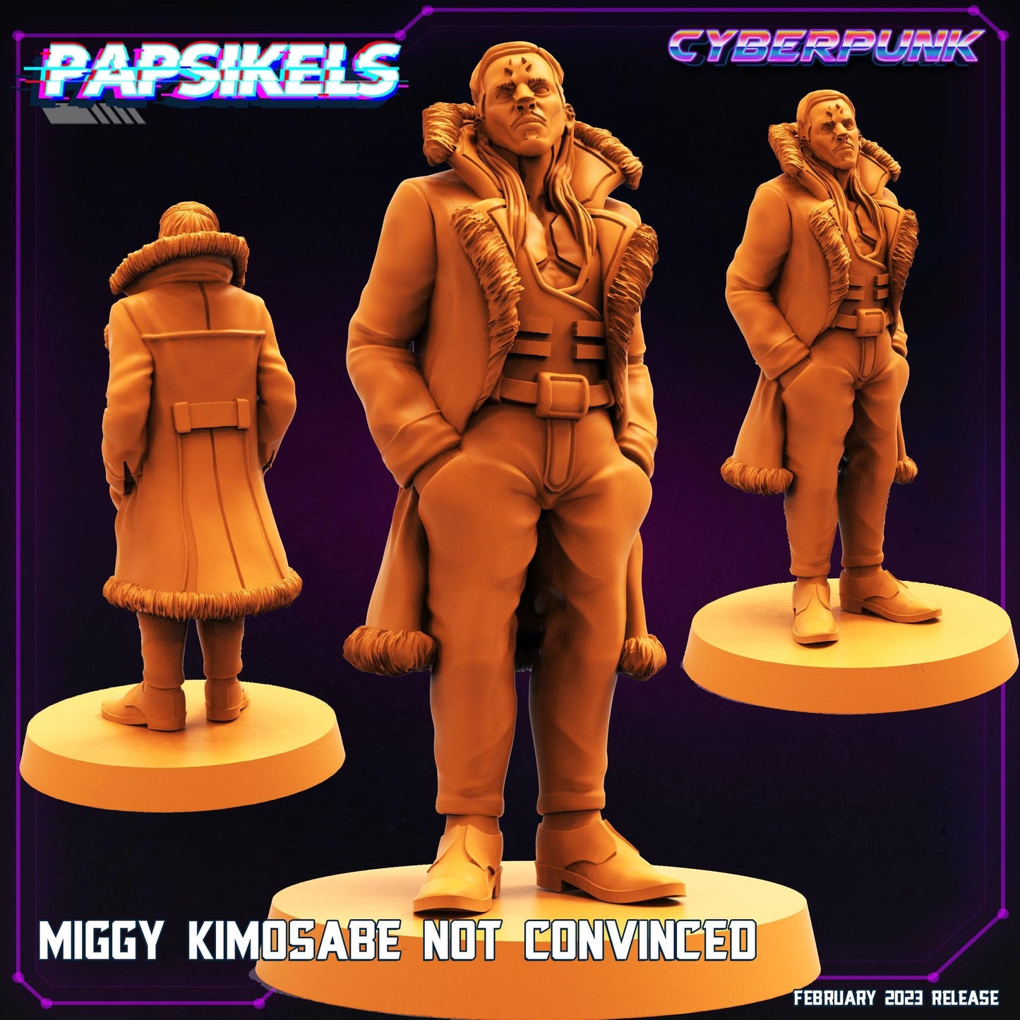 3D Printed Papsikels Cyberpunk Sci-Fi Miggy Kimosabe Not Convinced - 28mm 32mm