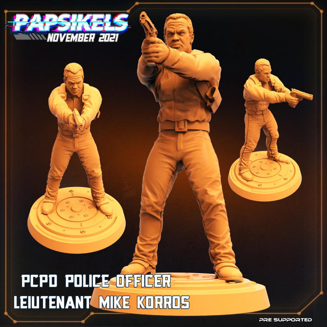 3D Printed Papsikels Cyberpunk Sci-Fi Pcpd Police Officer Detective Set - 28mm 32mm
