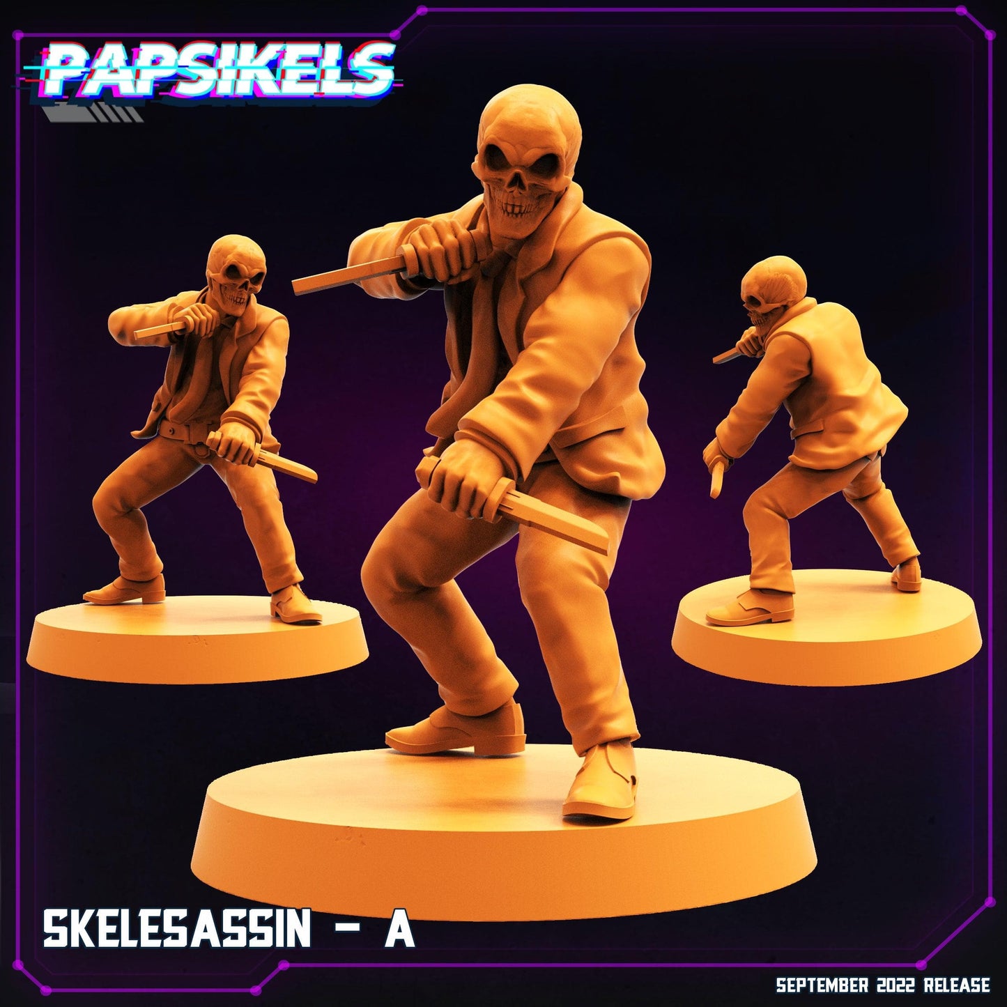 3D Printed Papsikels Cyberpunk Sci-Fi Skelerobber Set - 28mm 32mm