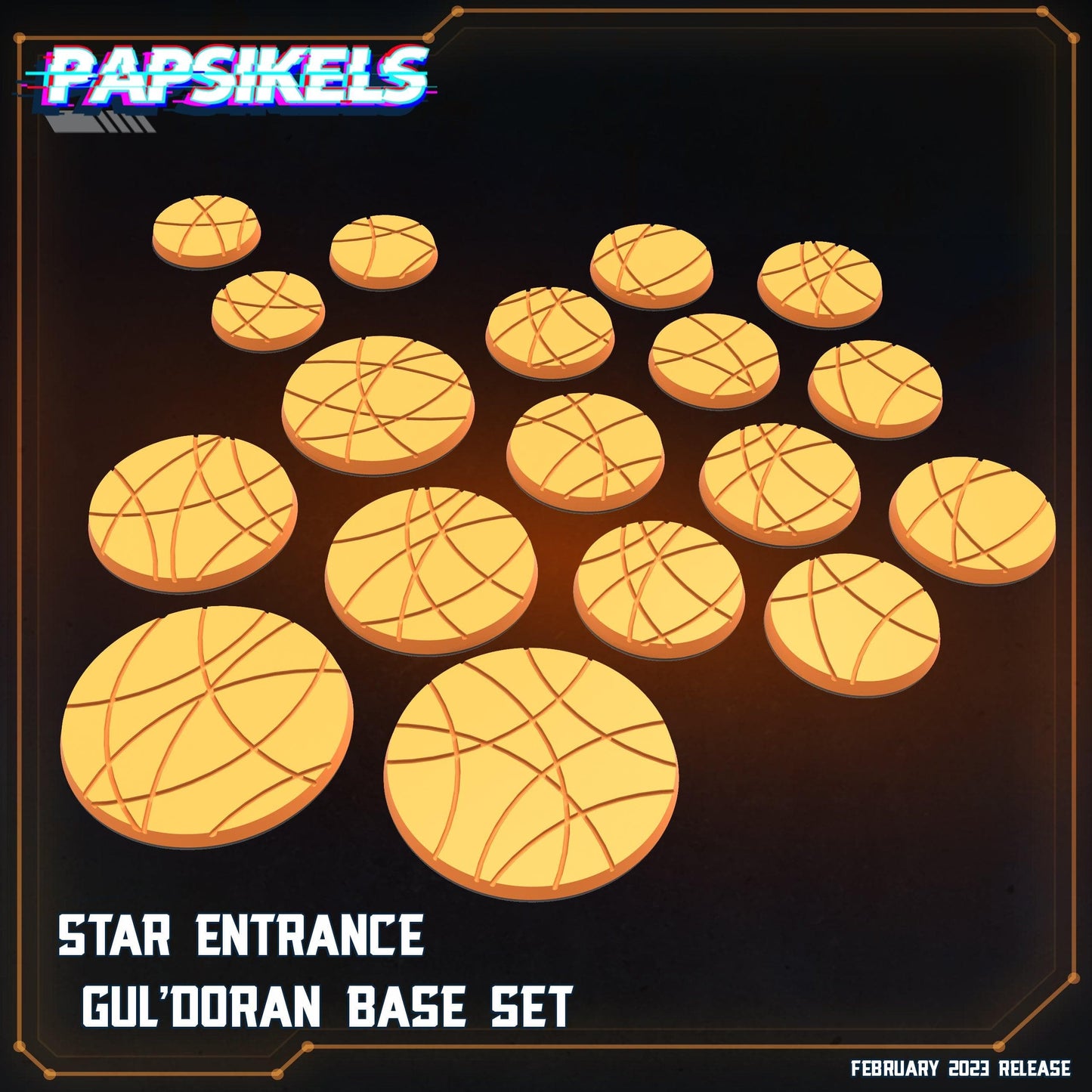 3D Printed Papsikels Cyberpunk Sci-Fi - Star Entrance Gul'doran Base Set - 28mm 32mm