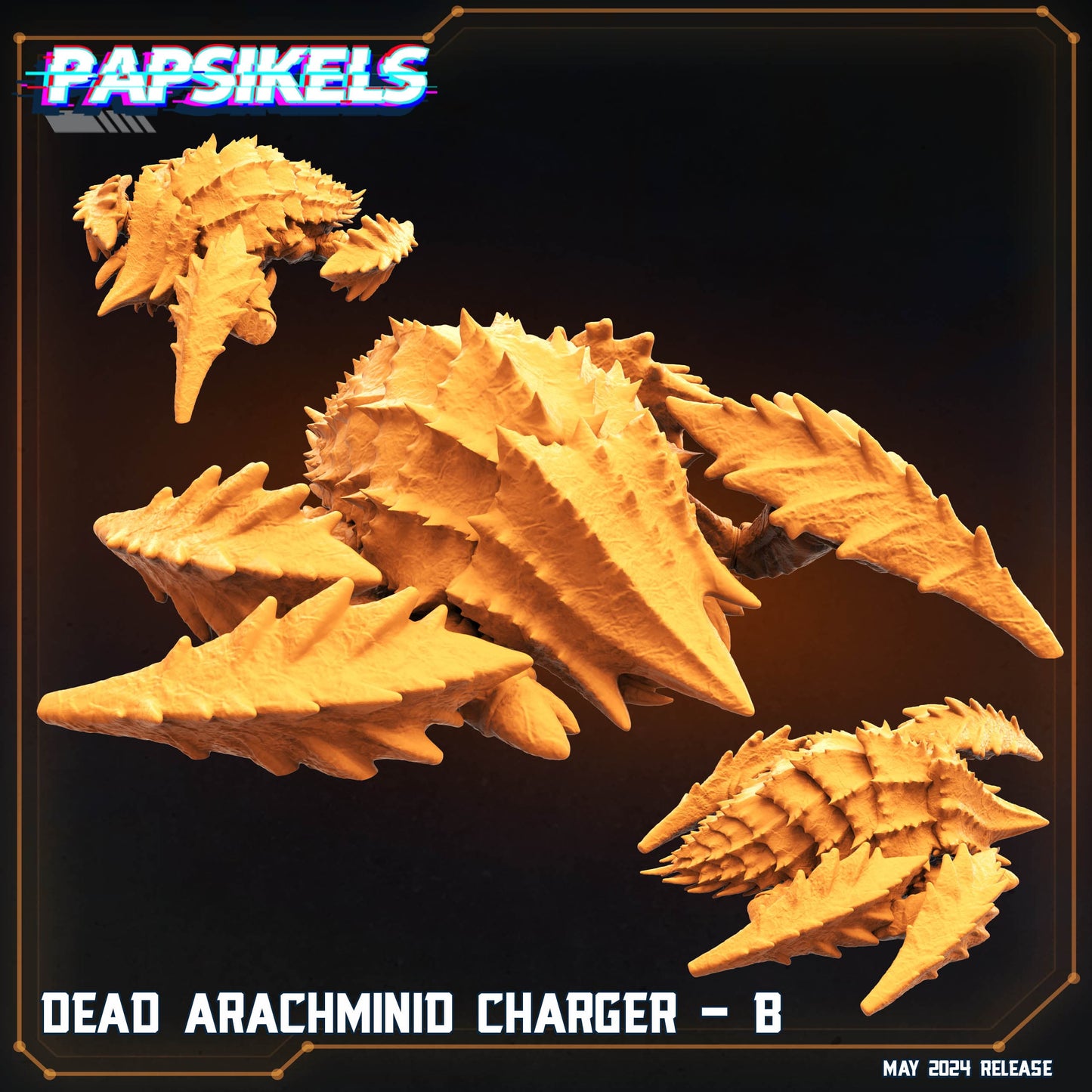 3D Printed Papsikels Dead Arachminid Charger Set Democracy Troopers Bugs and Bots 28mm 32mm