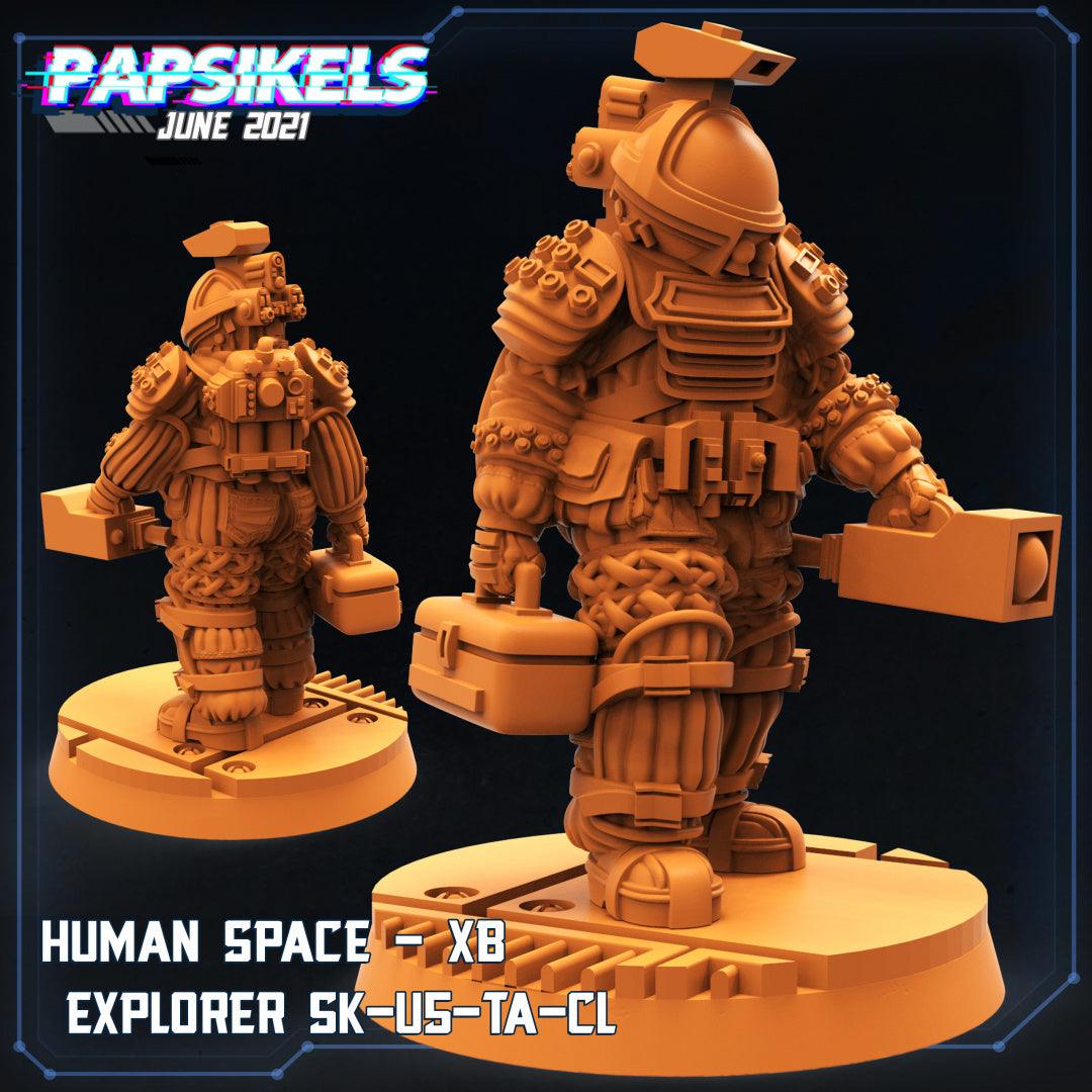 3D Printed Papsikels Human Space Explorer Set Aliens vs Humans Part 2 28mm 32mm