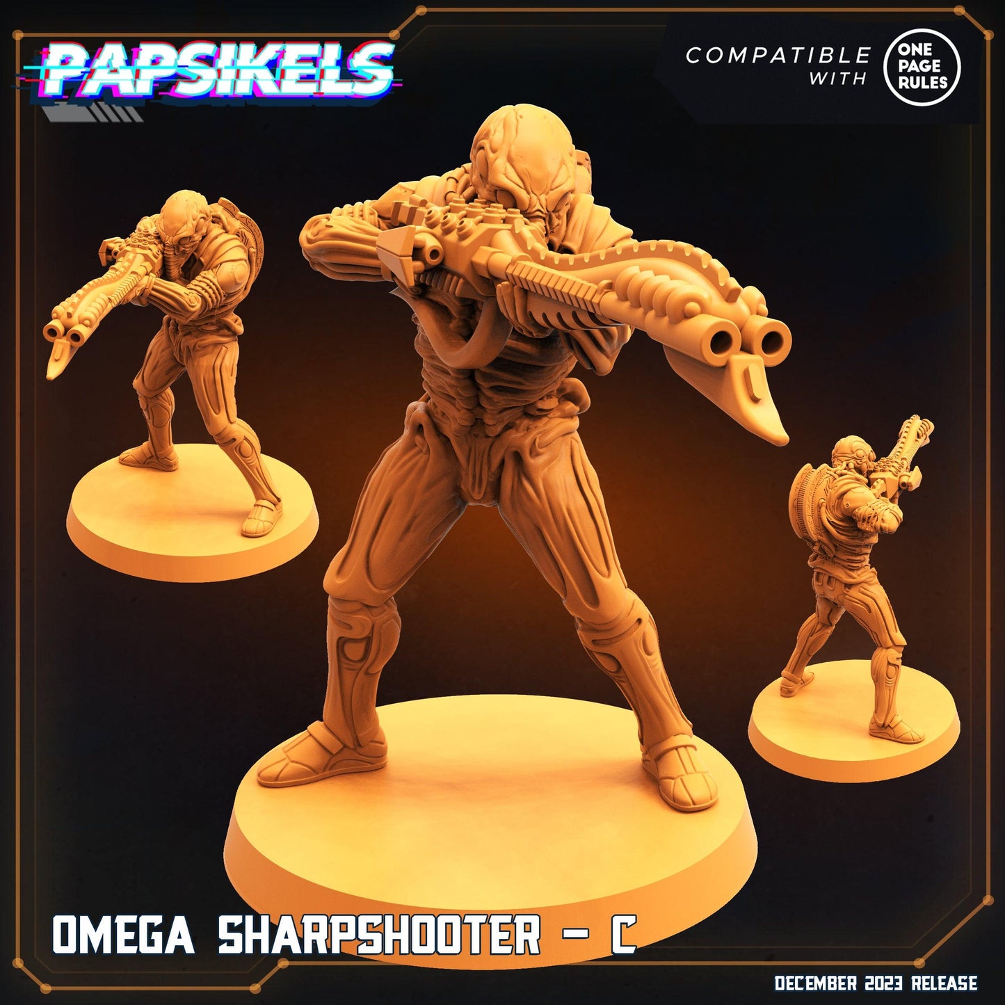 3D Printed Papsikels Omega Sharpshooters 28mm 32mm