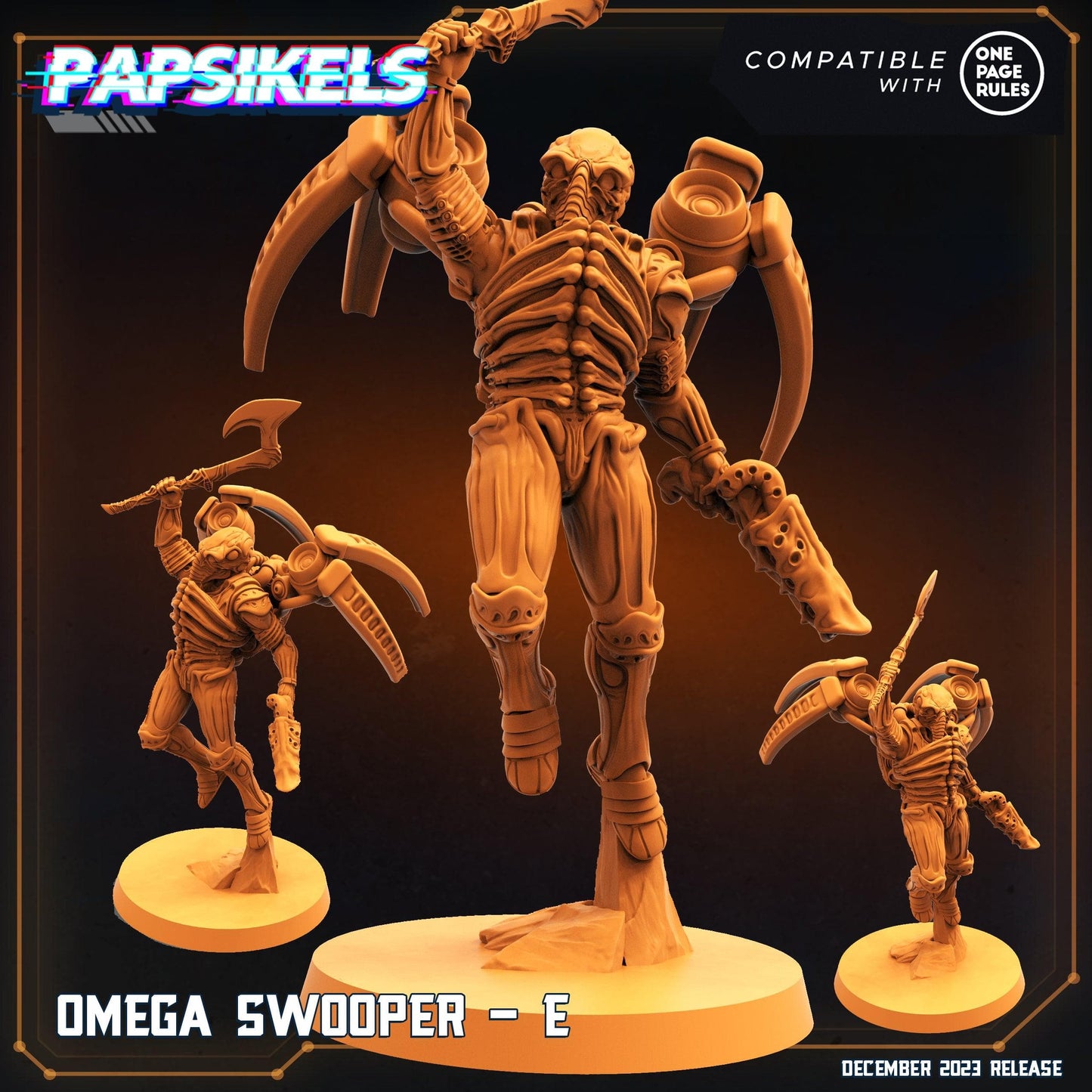 3D Printed Papsikels Omega Swoopers 28mm 32mm
