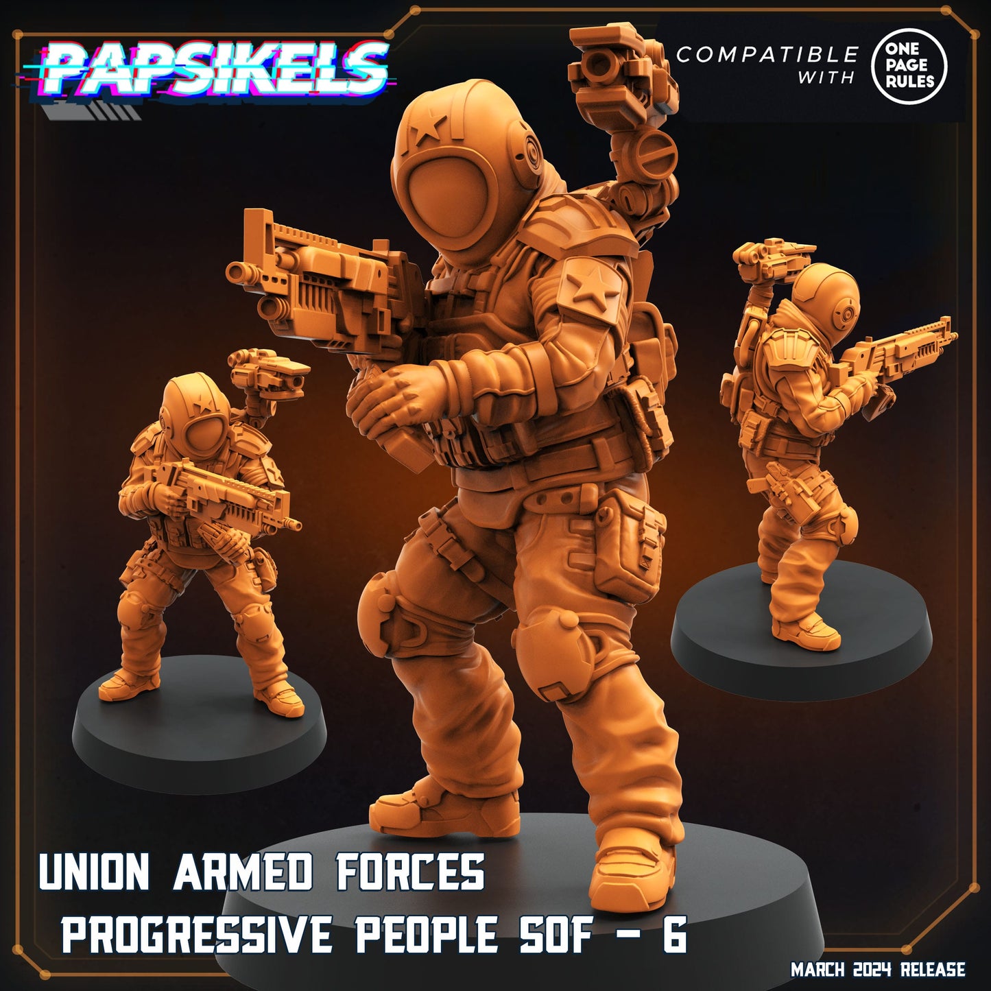 3D Printed Papsikels Union Armed Forces Progressive People Set 28mm 32mm