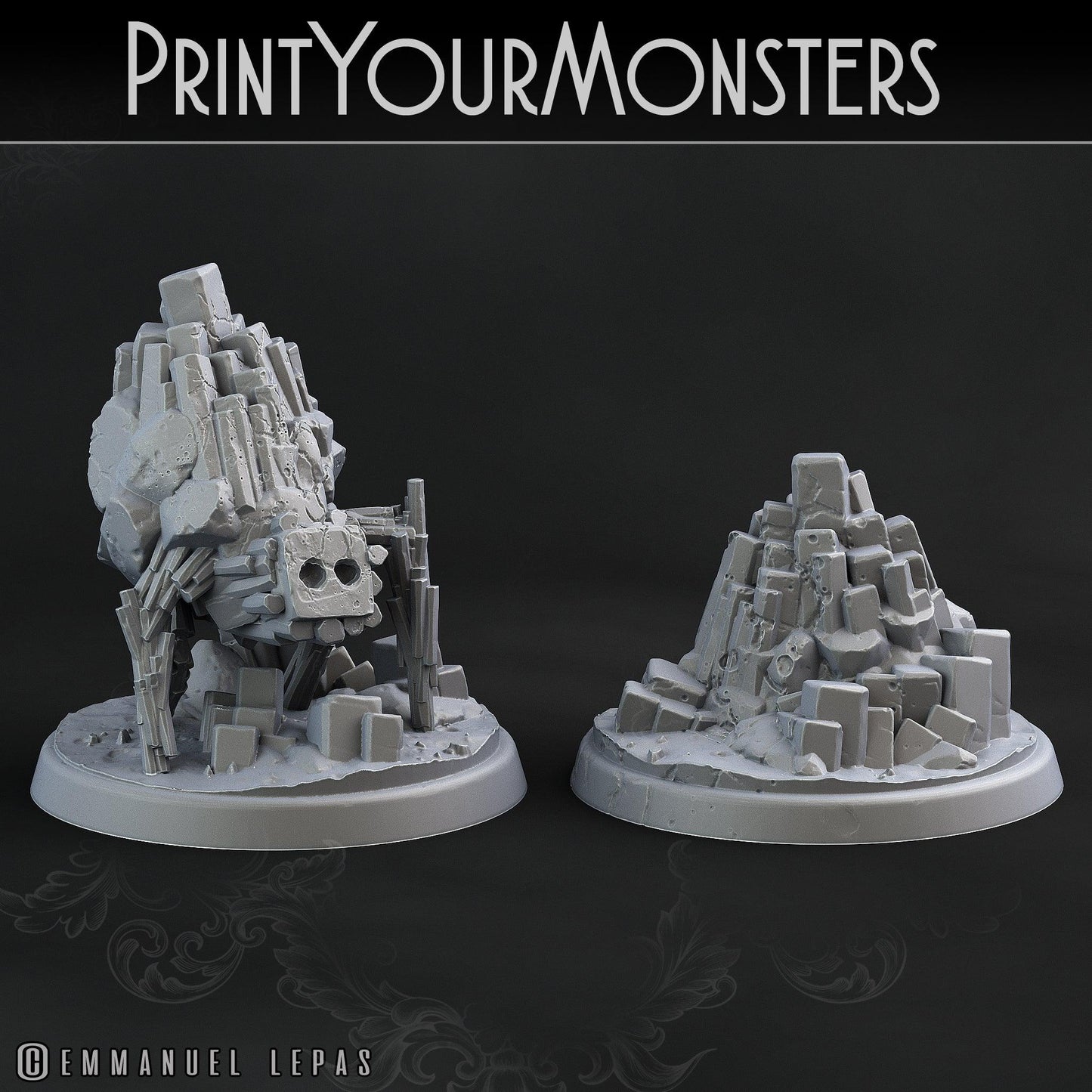 3D Printed Print Your Monsters Little Golem Set 28mm - 32mm D&D Wargaming