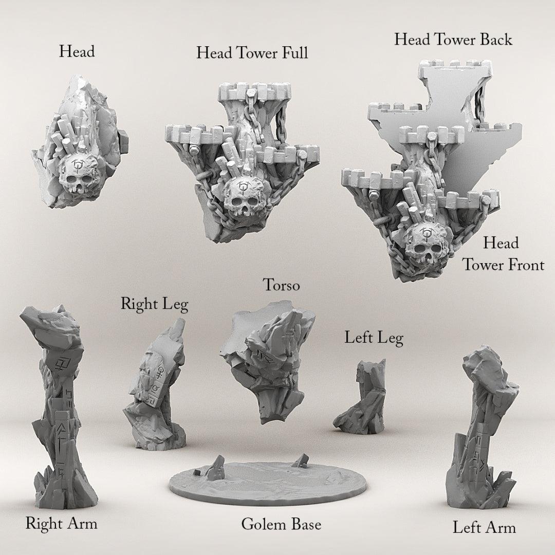 3D Printed Print your Monster Golem 28 32mm D&D