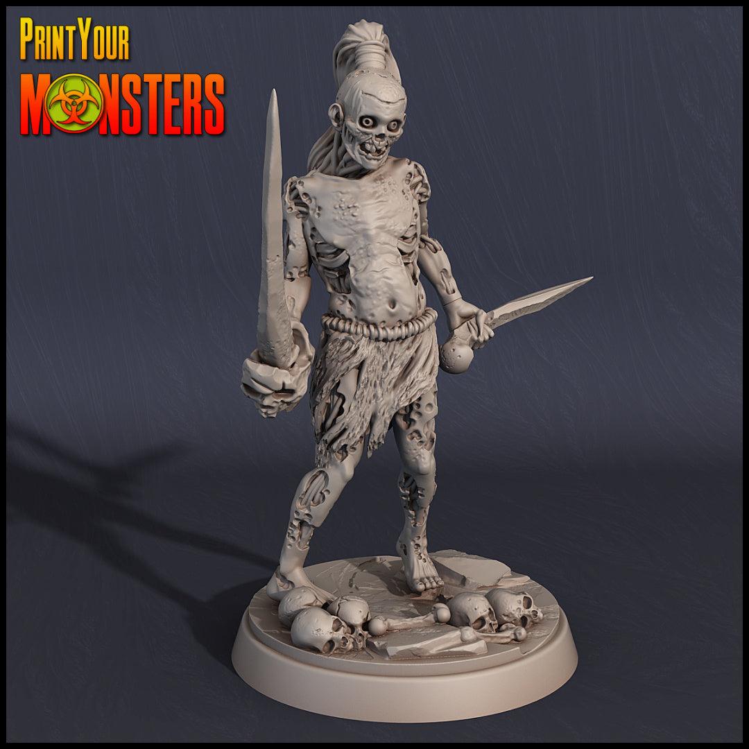 3D Printed Print your Monster Zombie Set 28 32mm D&D