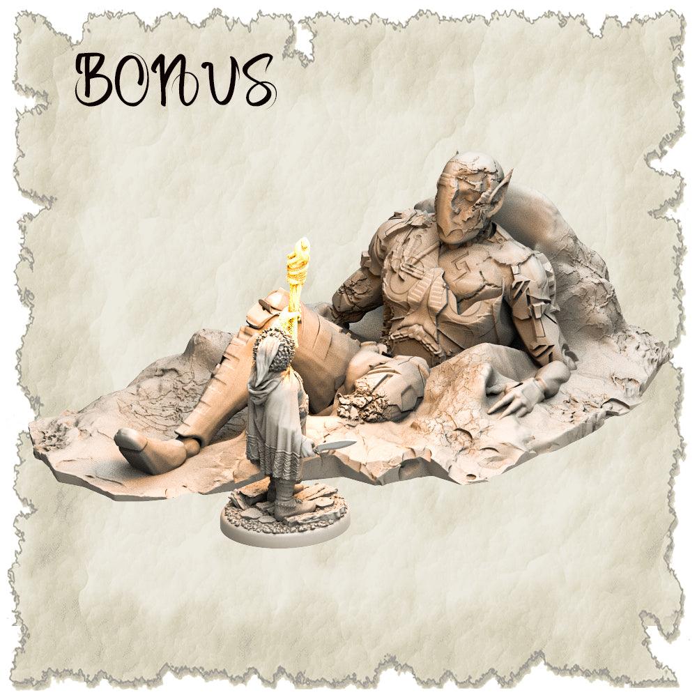 3D Printed SAWANT3D Abandoned Base of Space Elves Set 28 32mm Ragnarok d&d