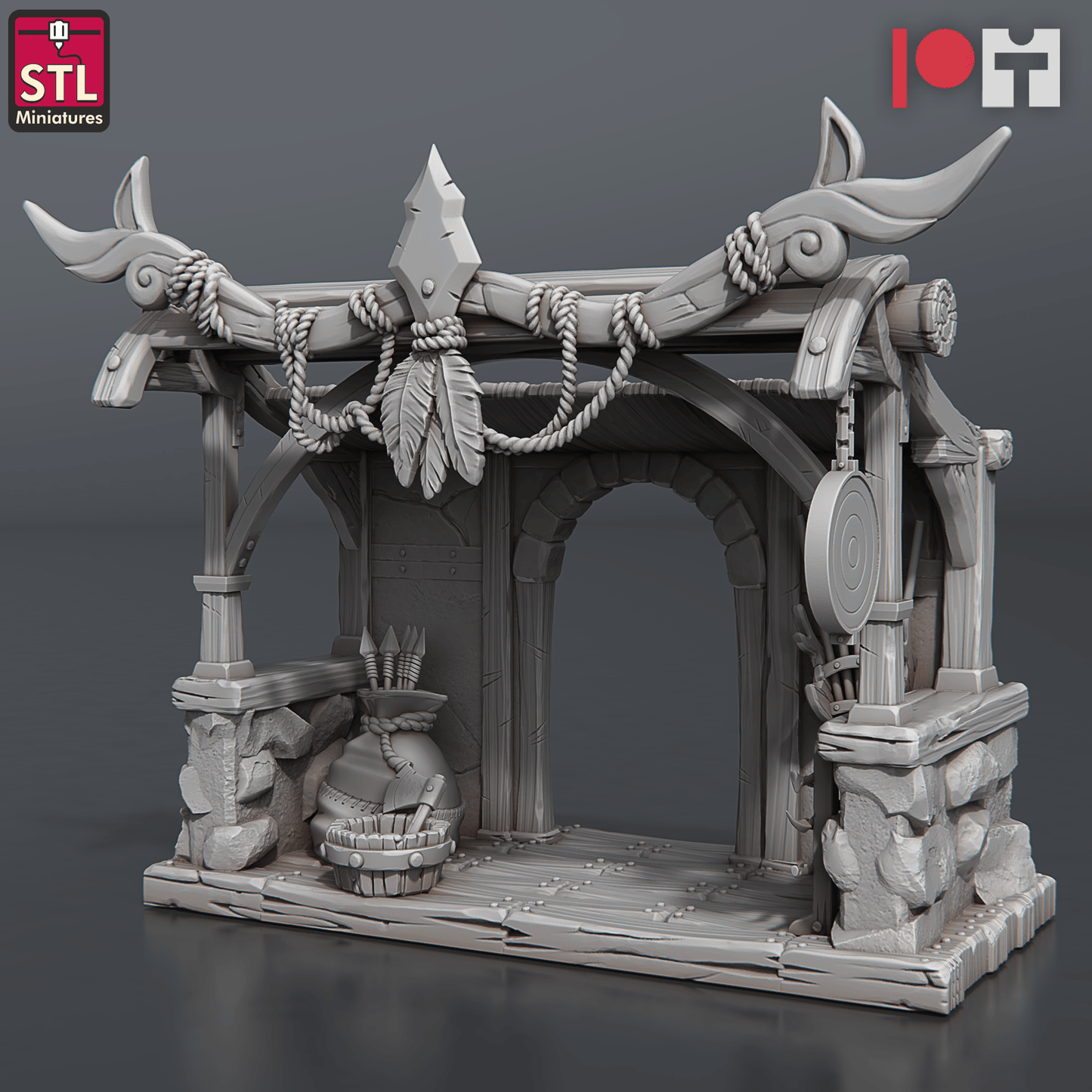3D Printed STL Miniatures Arrows And Bow Maker Set 28 - 32mm War Gaming D&D