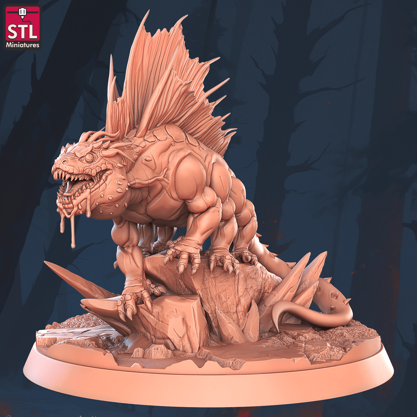 3D Printed STL Miniatures Basilisk Set 28 - 32mm War Gaming D&D