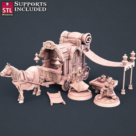 3D Printed STL Miniatures Battlefield Medic Set 28mm - 32mm War Gaming D&D