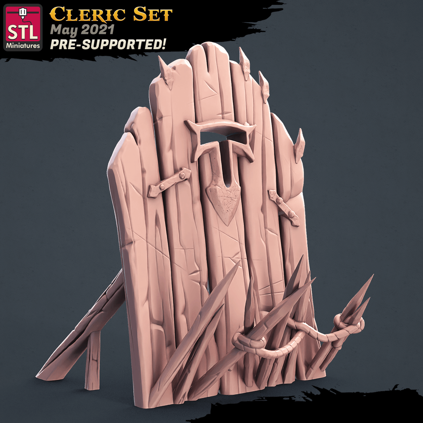 3D Printed STL Miniatures Cleric Set 28 - 32mm War Gaming D&D