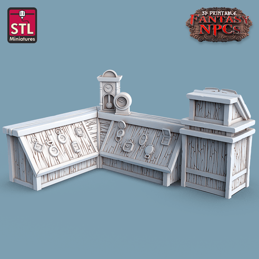 3D Printed STL Miniatures Clockworkers Set Fantasy NPC 28mm - 32mm War Gaming D&D