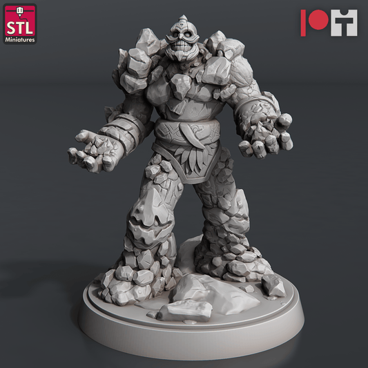 3D Printed STL Miniatures Coal Golems 28 - 32mm War Gaming D&D
