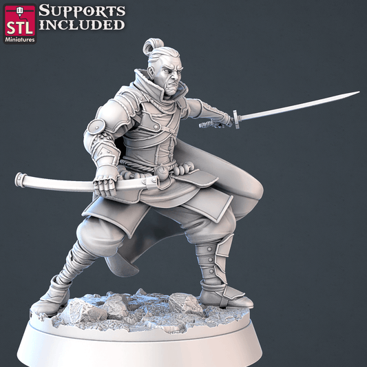 3D Printed STL Miniatures Dragon Hunters Set | 28 - 32mm War Gaming D&D
