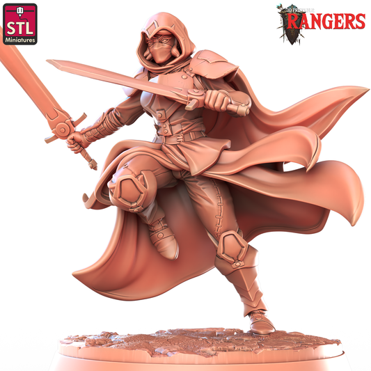 3D Printed STL Miniatures Elf Female Ranger A Rangers 28 - 32mm War Gaming D&D