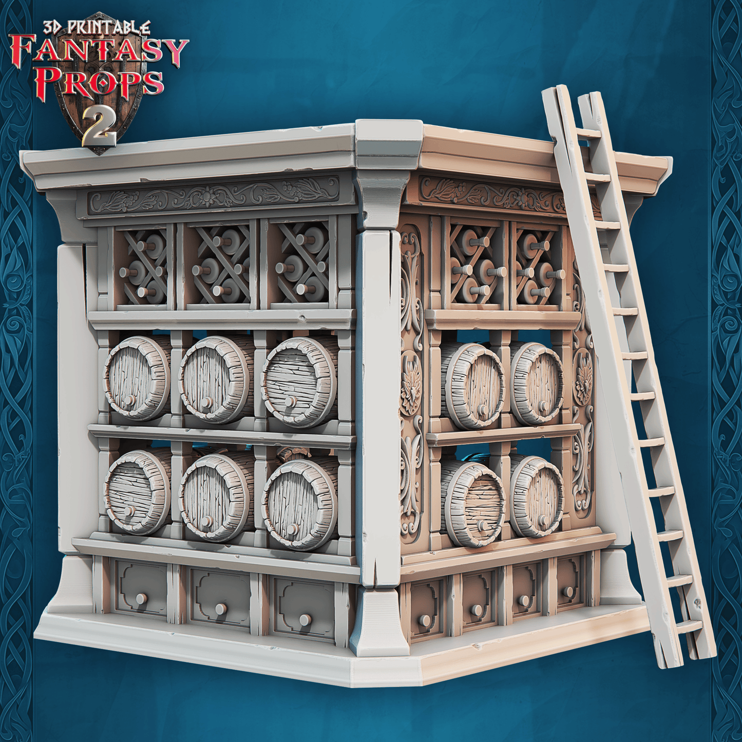 3D Printed STL Miniatures Fantasy Props 2 Tavern 28 - 32mm War Gaming D&D