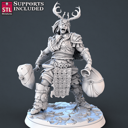 3D Printed STL Miniatures Frost Giants Set | 28 - 32mm War Gaming D&D