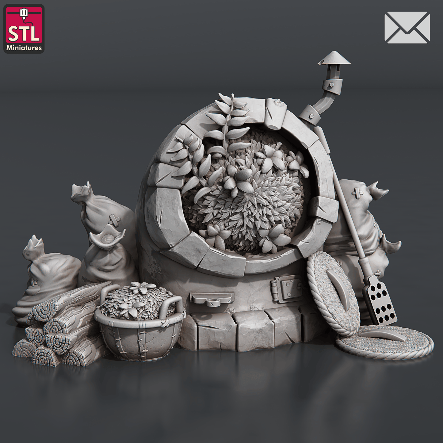3D Printed STL Miniatures Herbalist Set 28 - 32mm War Gaming D&D