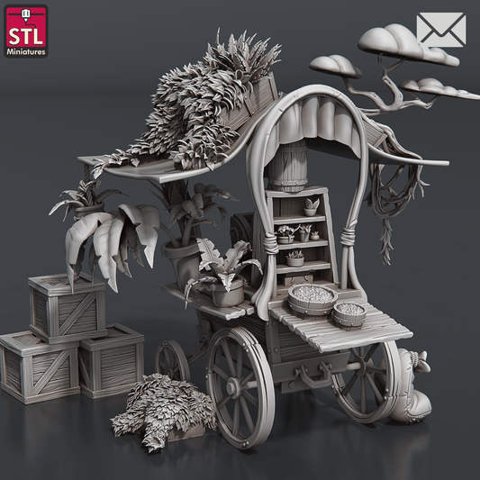 3D Printed STL Miniatures Herbalist Set 28 - 32mm War Gaming D&D