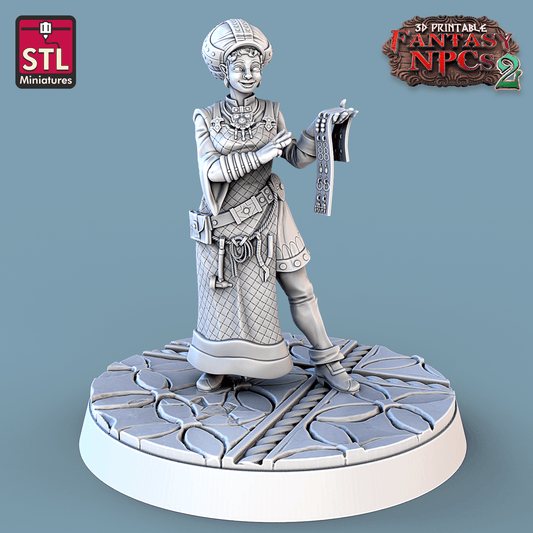 3D Printed STL Miniatures Jewelers Set Fantasy NPC 2 | 28 - 32mm War Gaming D&D